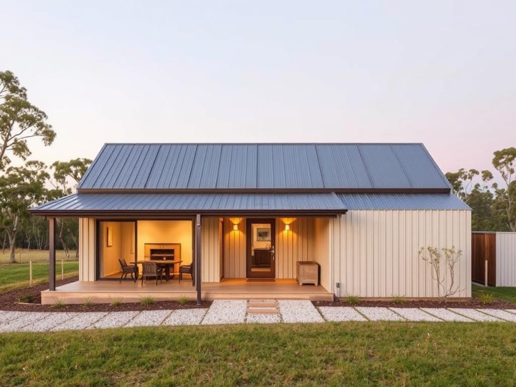 Bushfire-resistant home with compliant roofing demonstrating roofing aesthetics and colour trends Australia in rural settings Bushfire-resistant home with compliant roofing demonstrating roofing aesthetics and colour trends Australia in rural settings