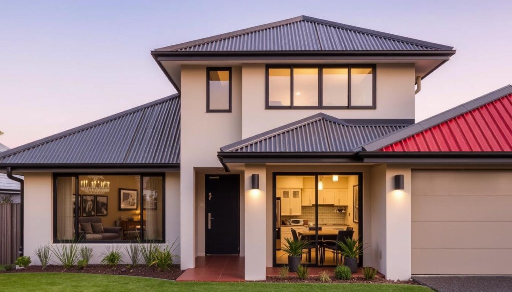 Home with extension showing complementary roofing aesthetics and colour trends Australia Home with extension showing complementary roofing aesthetics and colour trends Australia